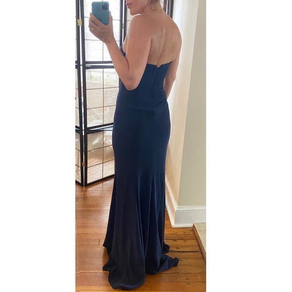 Jovani Navy Strapless Gown - Picture 5 of 6